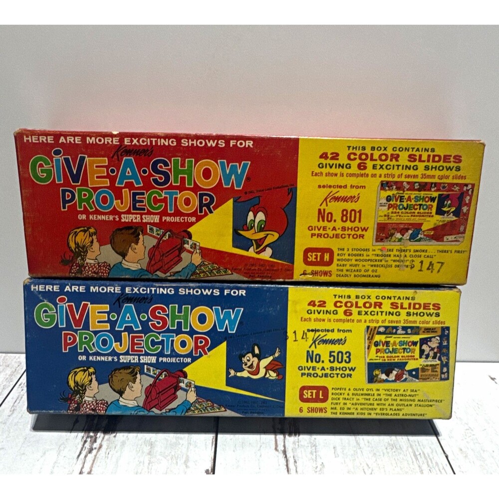 Kenner Give-A-Show Color Projector Slides Original 1961 Cartoons TV